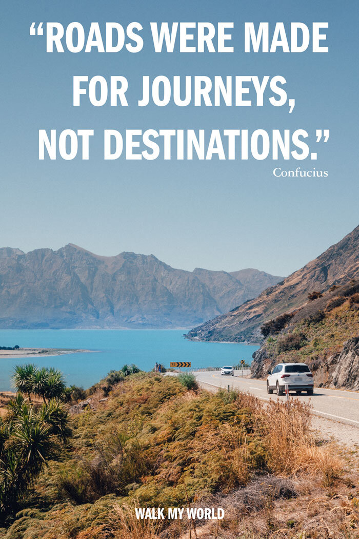 Long drive quotes for Instagram - Roads were made for journeys, not destinations - Confucius