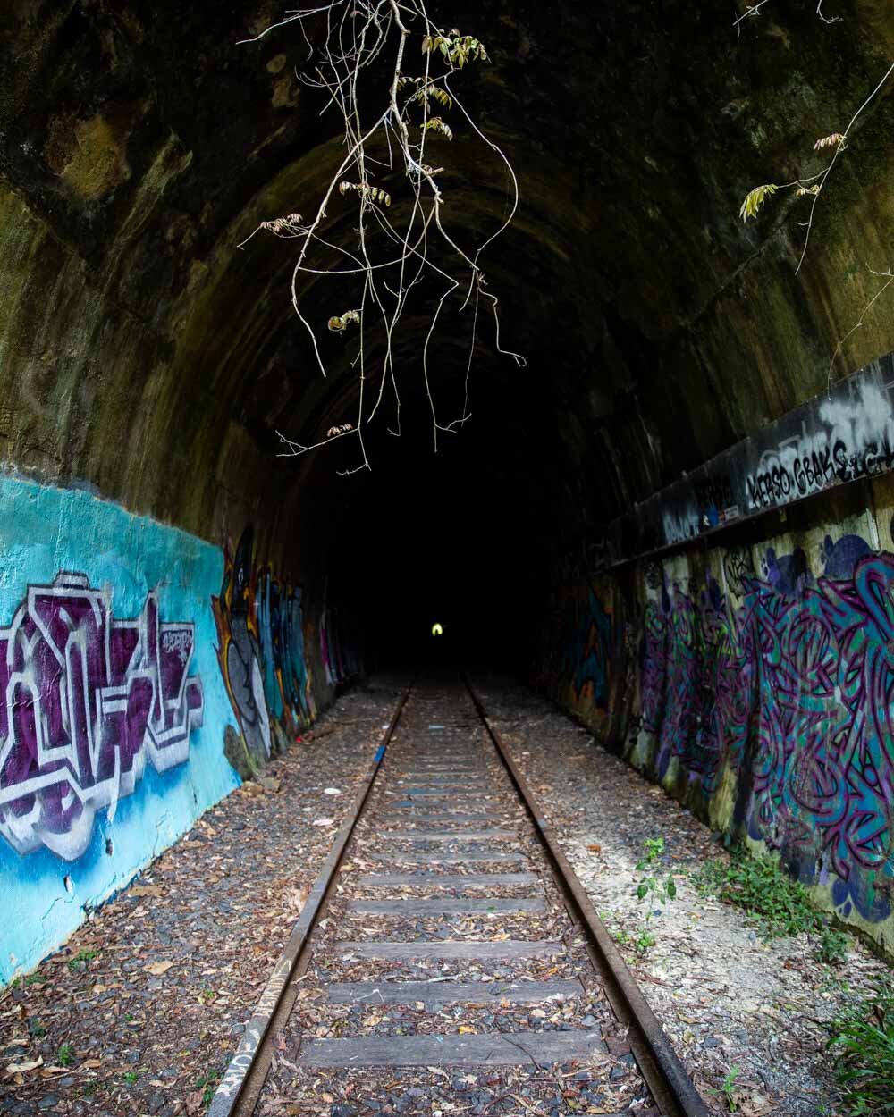 Walking through the tunnel