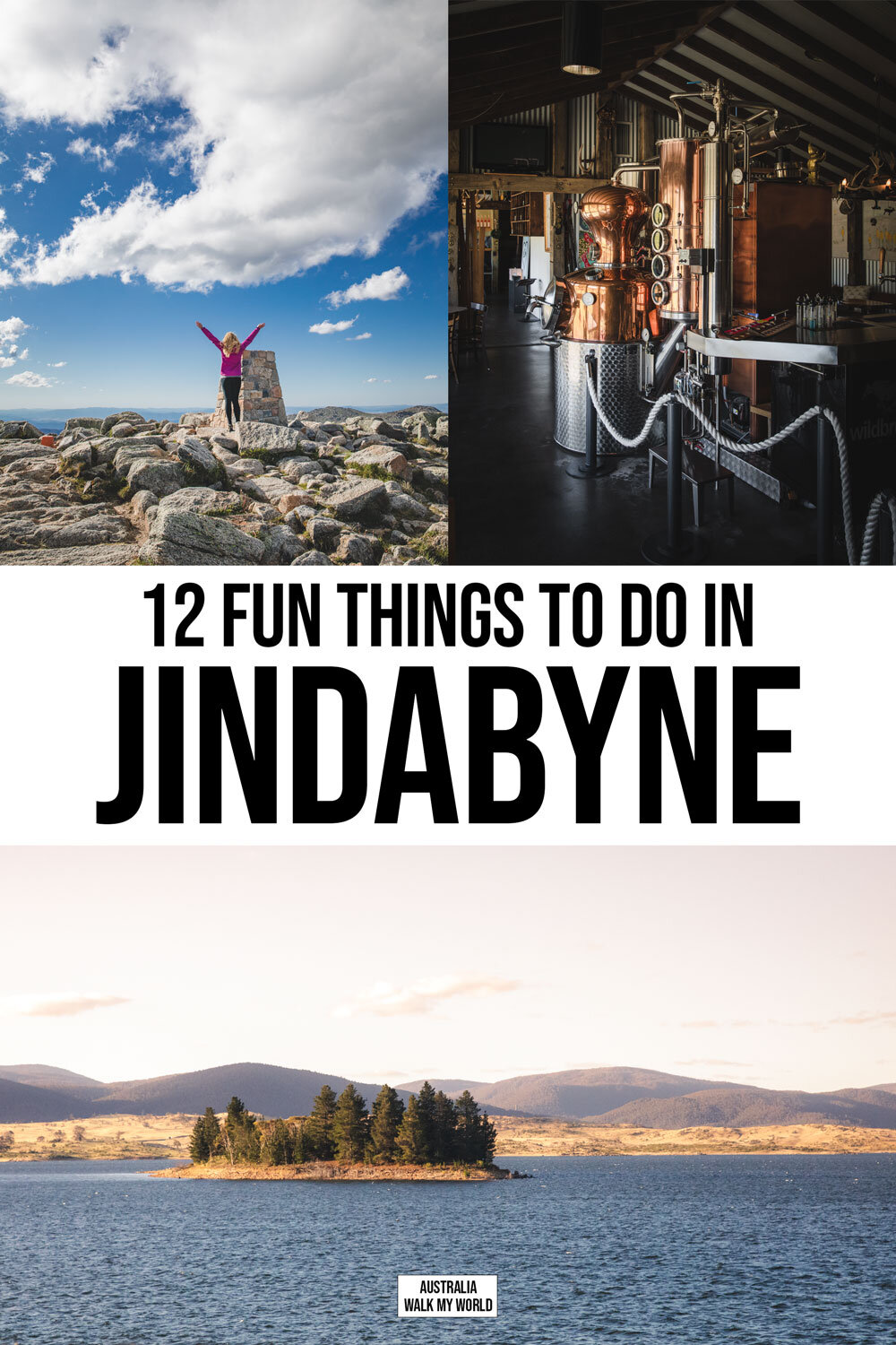 12 of the best things to do in Jindabyne - other than skiing! We’ll tell you about the amazing activities near this pretty town in the Snowy Mountains including hiking trails, view points, the gin distillery and brewery, as well where to see brumbie…