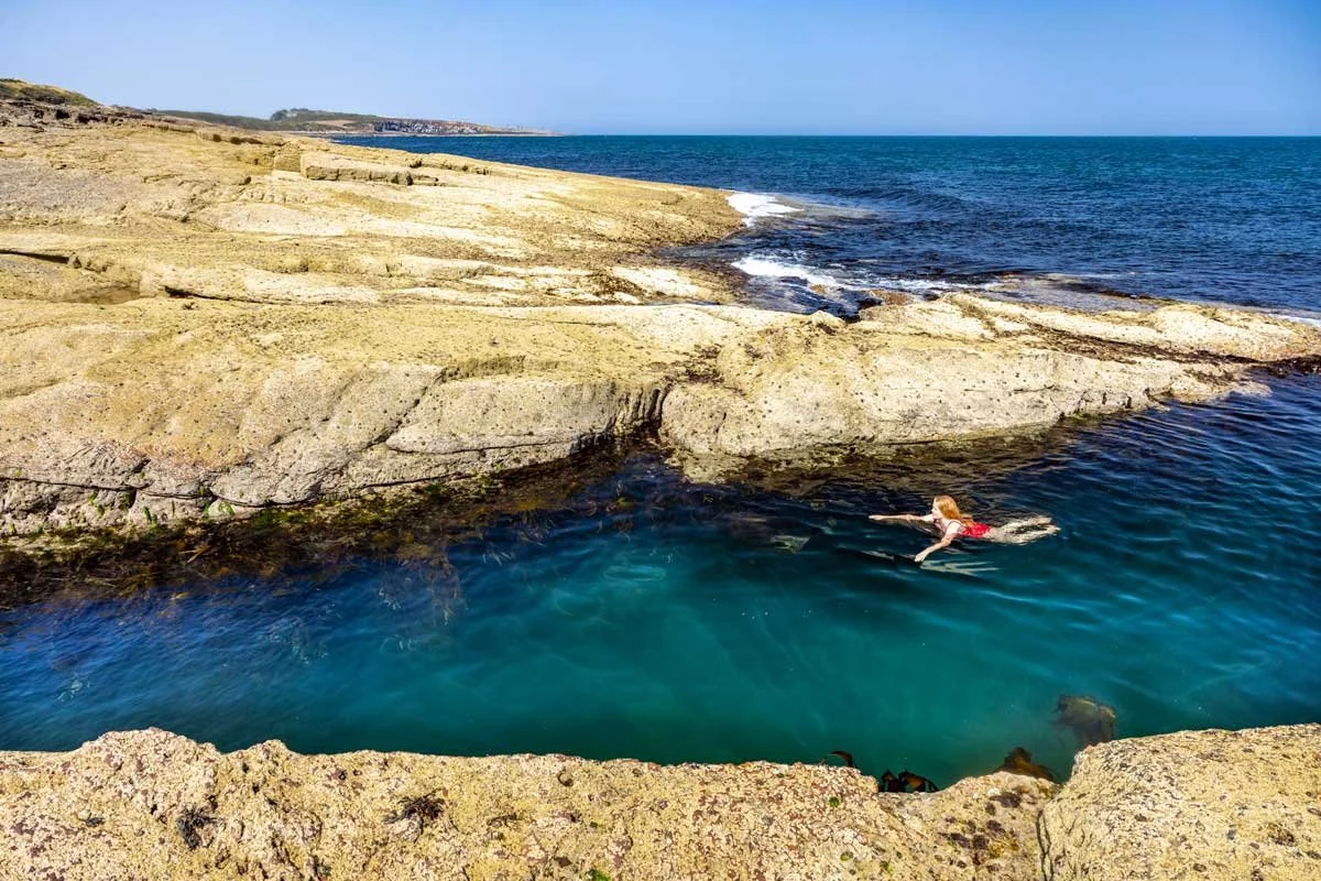 Rumbling Kern Rock Channels: Northumberland's secret blue tidal pools