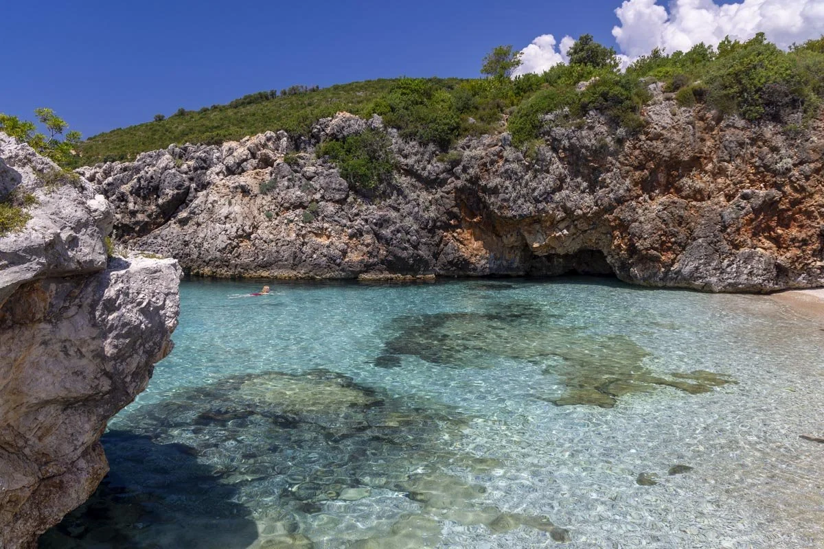 Aquarium Bay: the best place to swim in Himare 