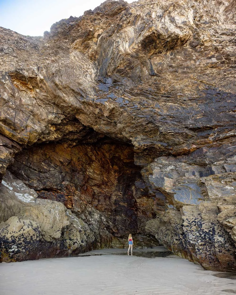 Chapel Porth Beach cave