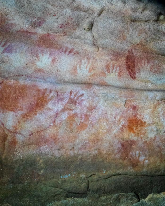 red hands cave walk