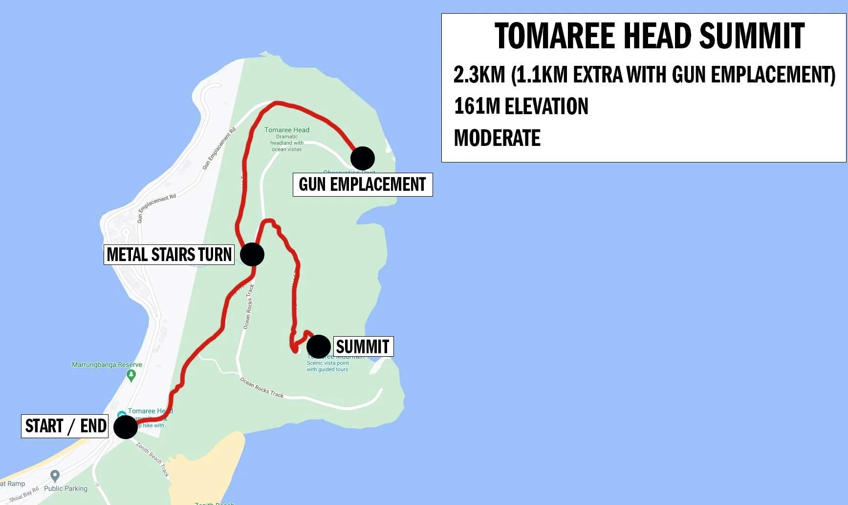 Tomaree Head Summit Map