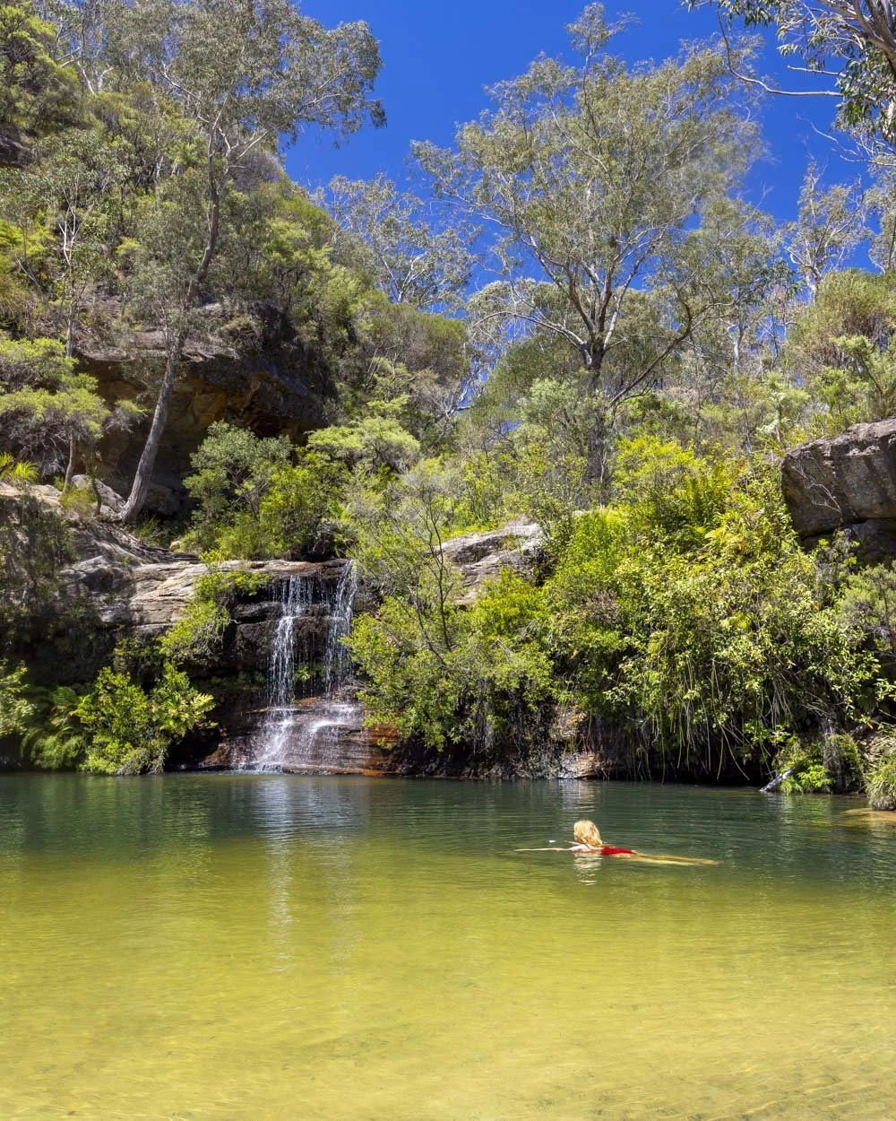 Swimming at Paradise Pool in the Blue Mountains