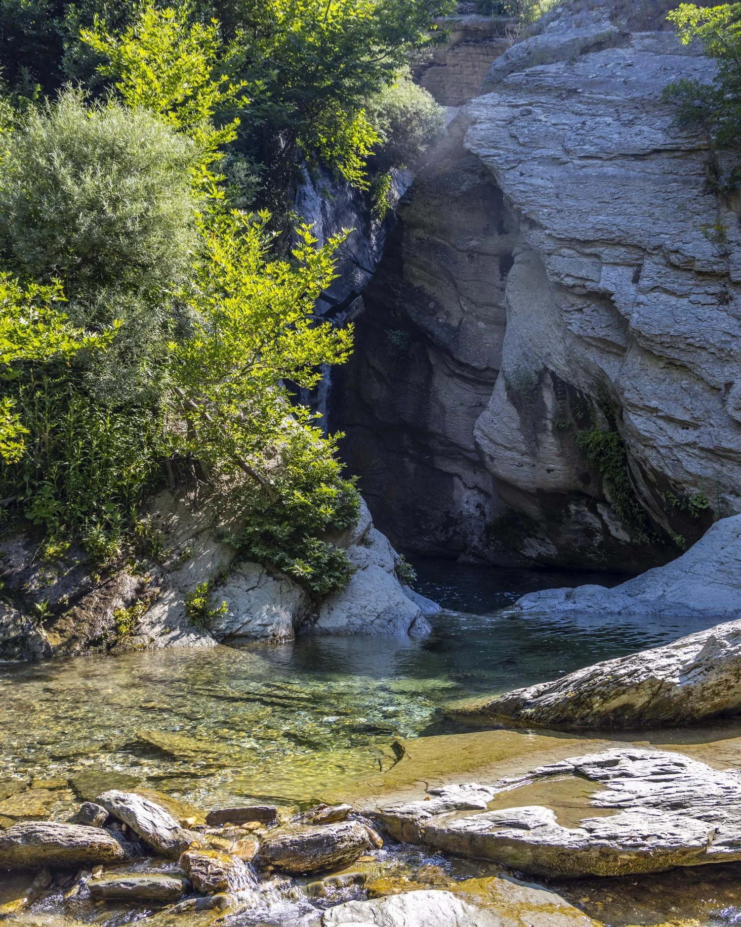 the creek by bogove waterfall