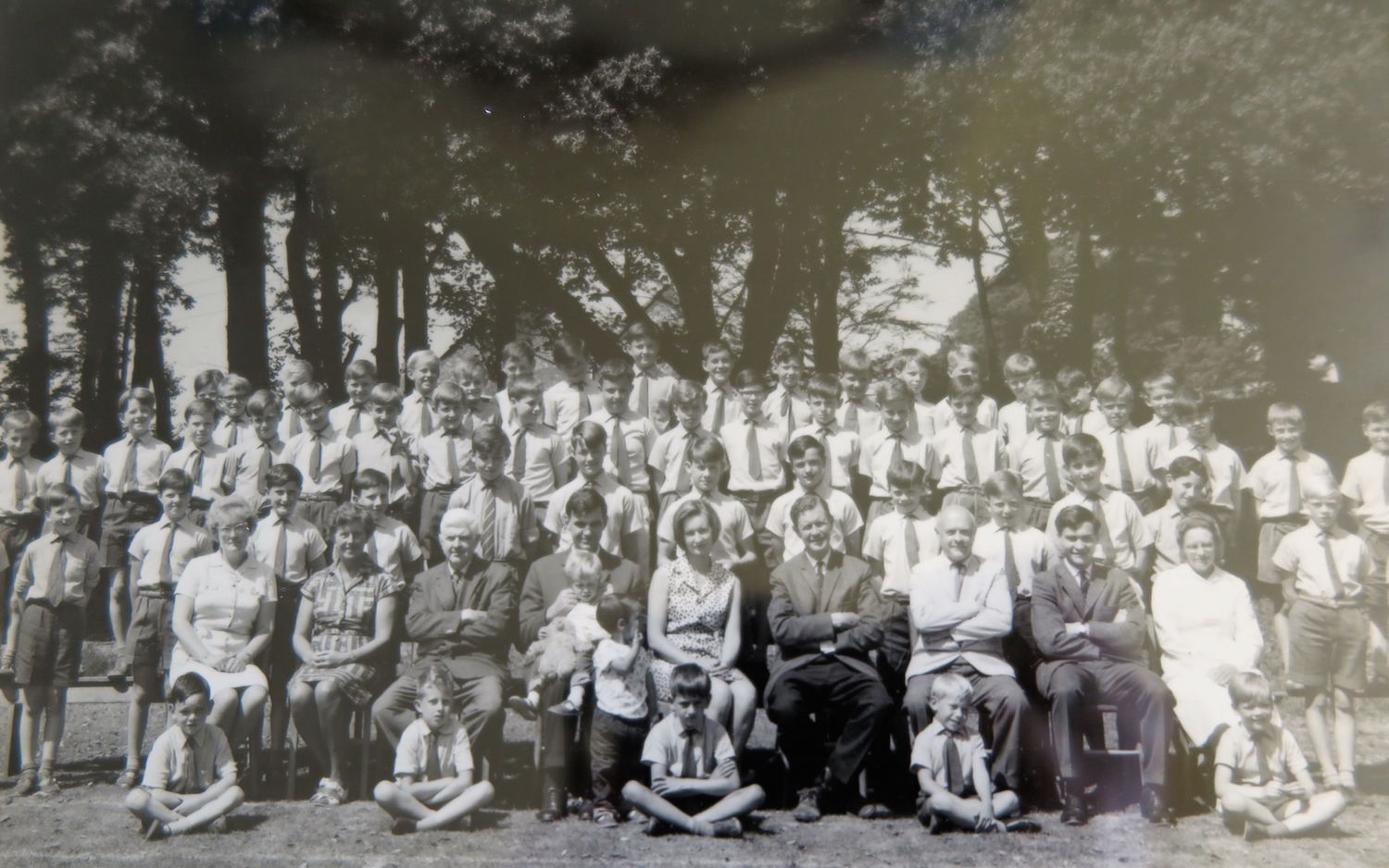 Undated picture from the 1960s. Mr Nigel sinclair is pictured with his wife Patricia Sinclair and their twins David and Timothy. To the left of Mrs Sinclair is George Rutherford