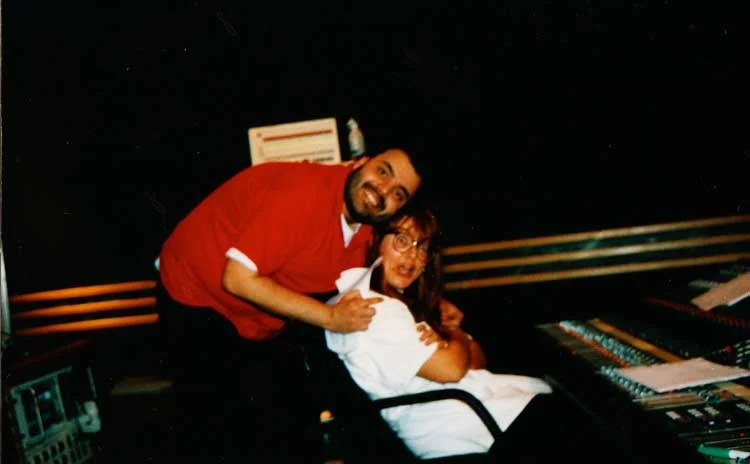 Sarah and I at Studio 3, Battery
