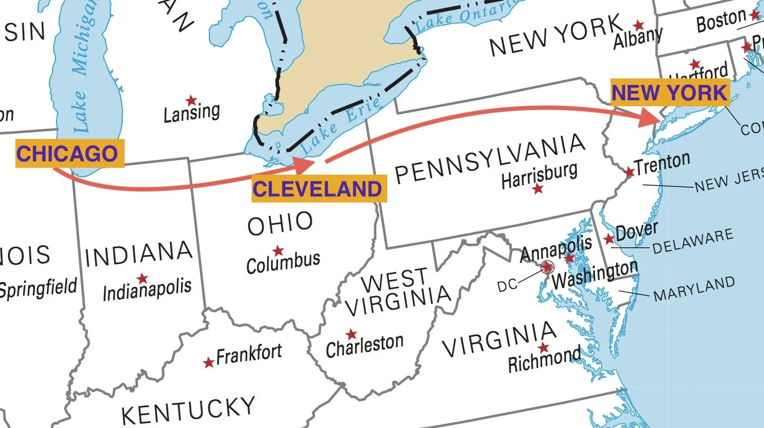 USA2-Chicago-Cleveland-New York City