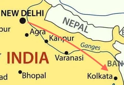 Delhi to Kolkata, my birthplace