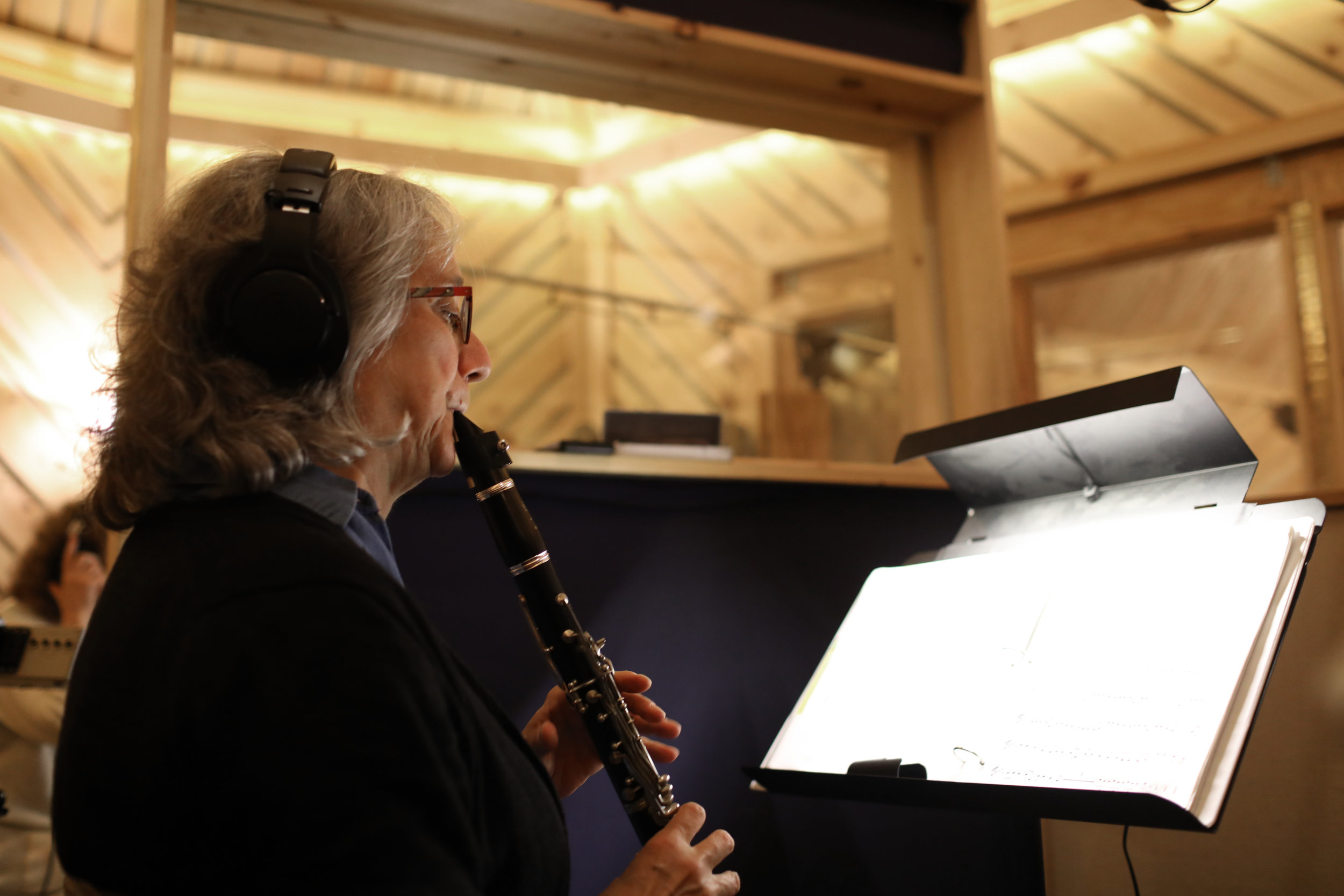 Laurie playing recording.jpg