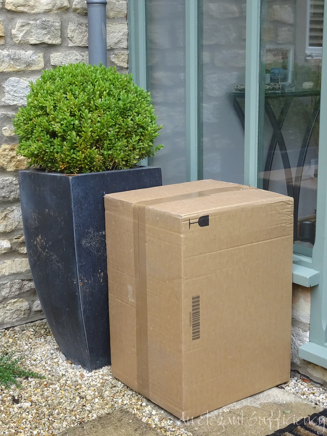 a very large parcel was on the doorstep