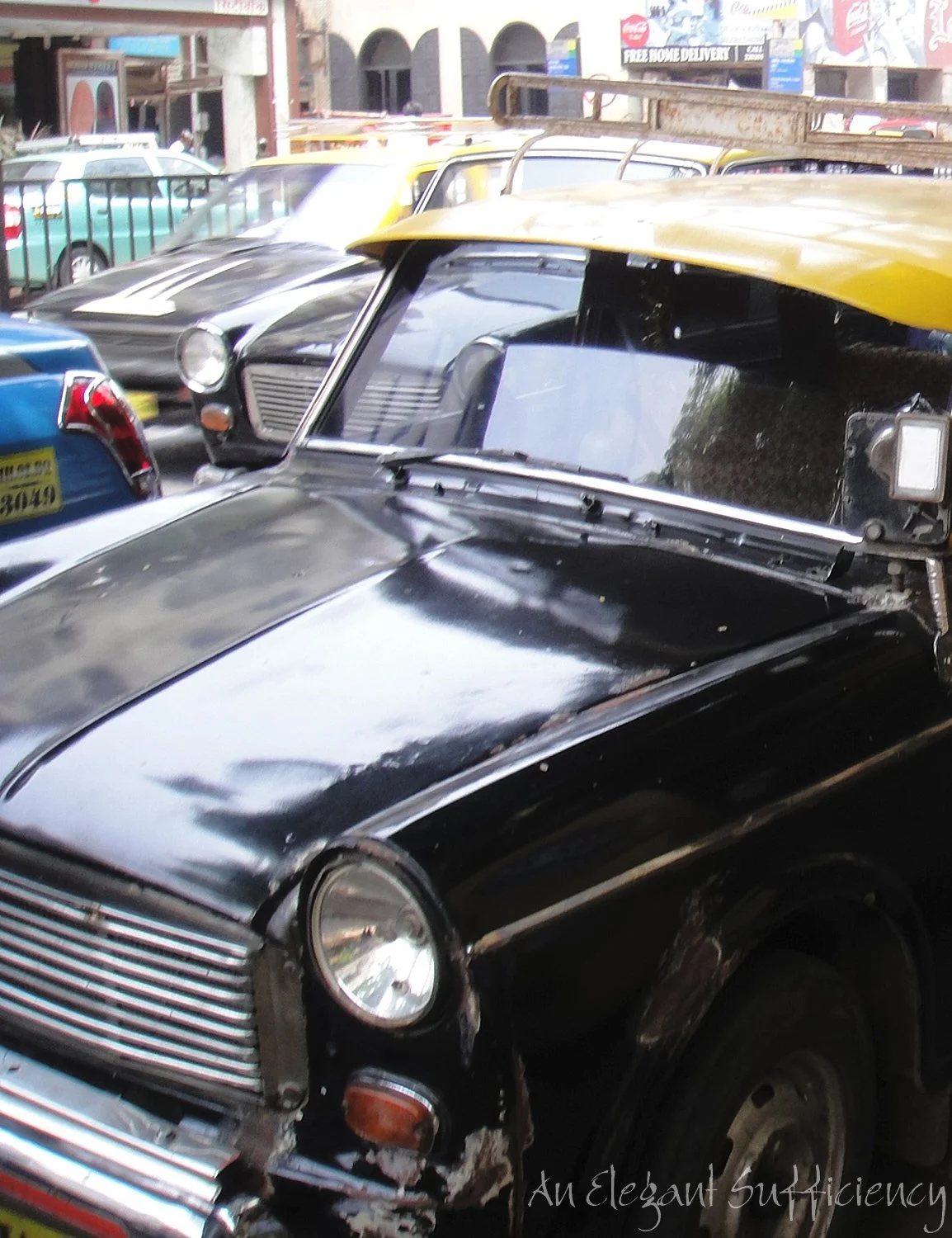 The car was held together with sticky tape
