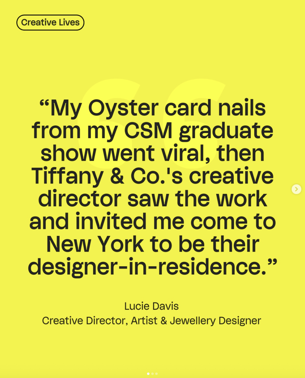 Creative Lives, online interview/article, 16th February 2026