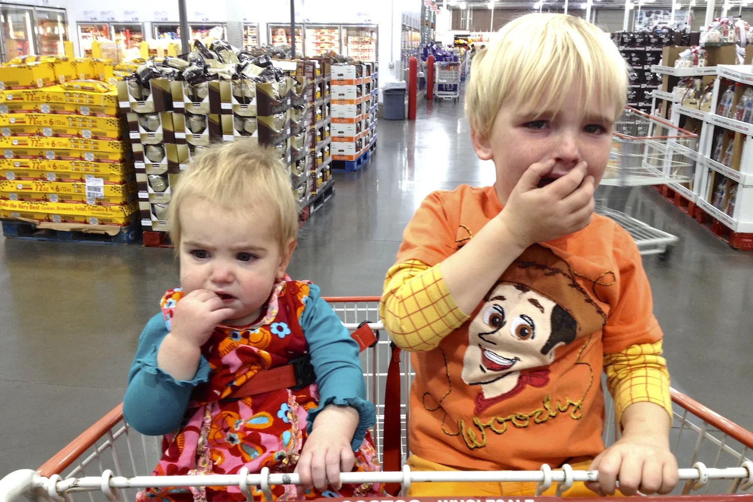 To prove that I don't know what pictures are on my computer I just randomly went back to November of 2012 and pulled this beauty! Good times at Costco! I don't remember this at all!