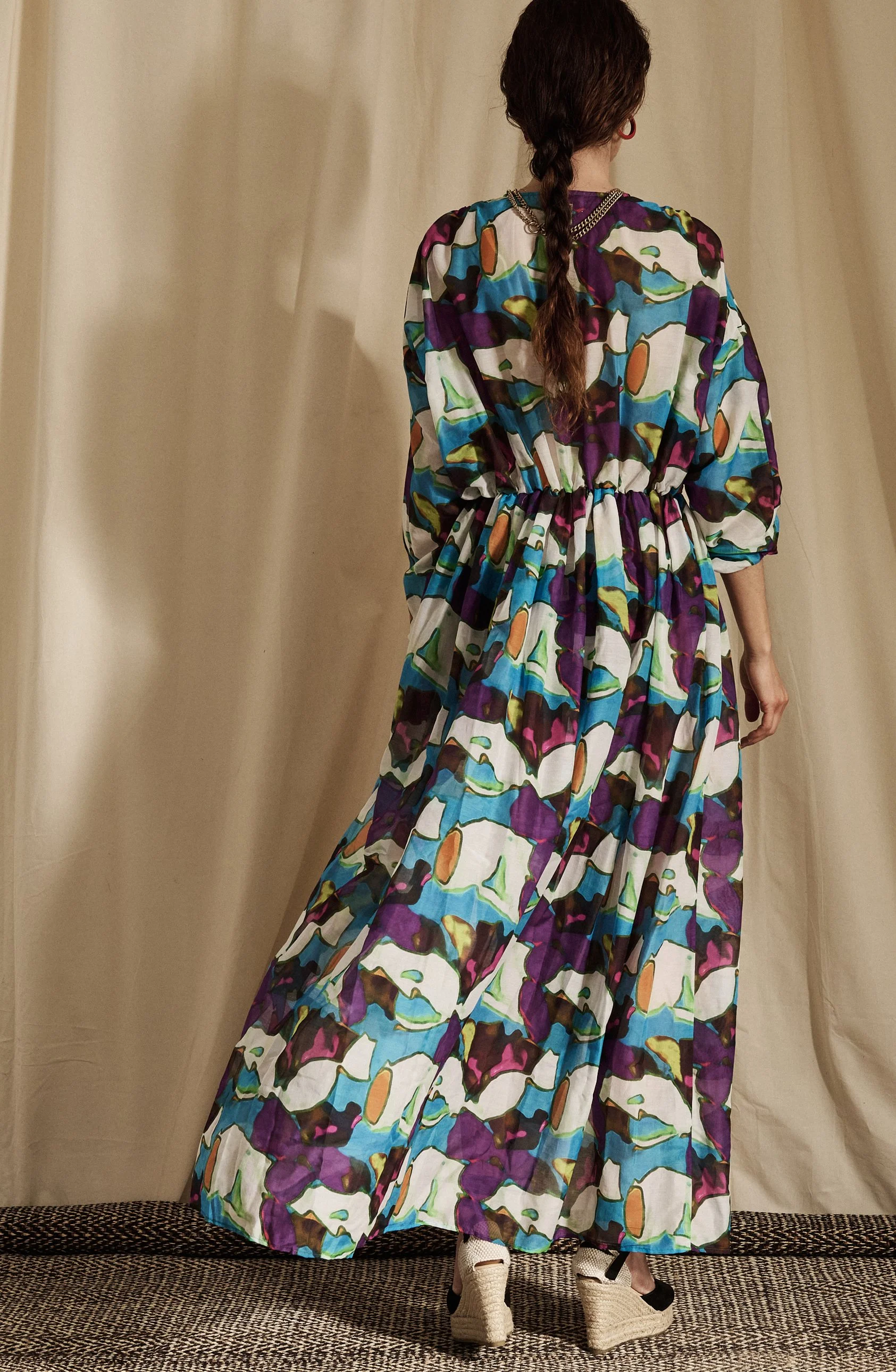 BANGALORE dress cotton-silk voile kolam print back.jpg