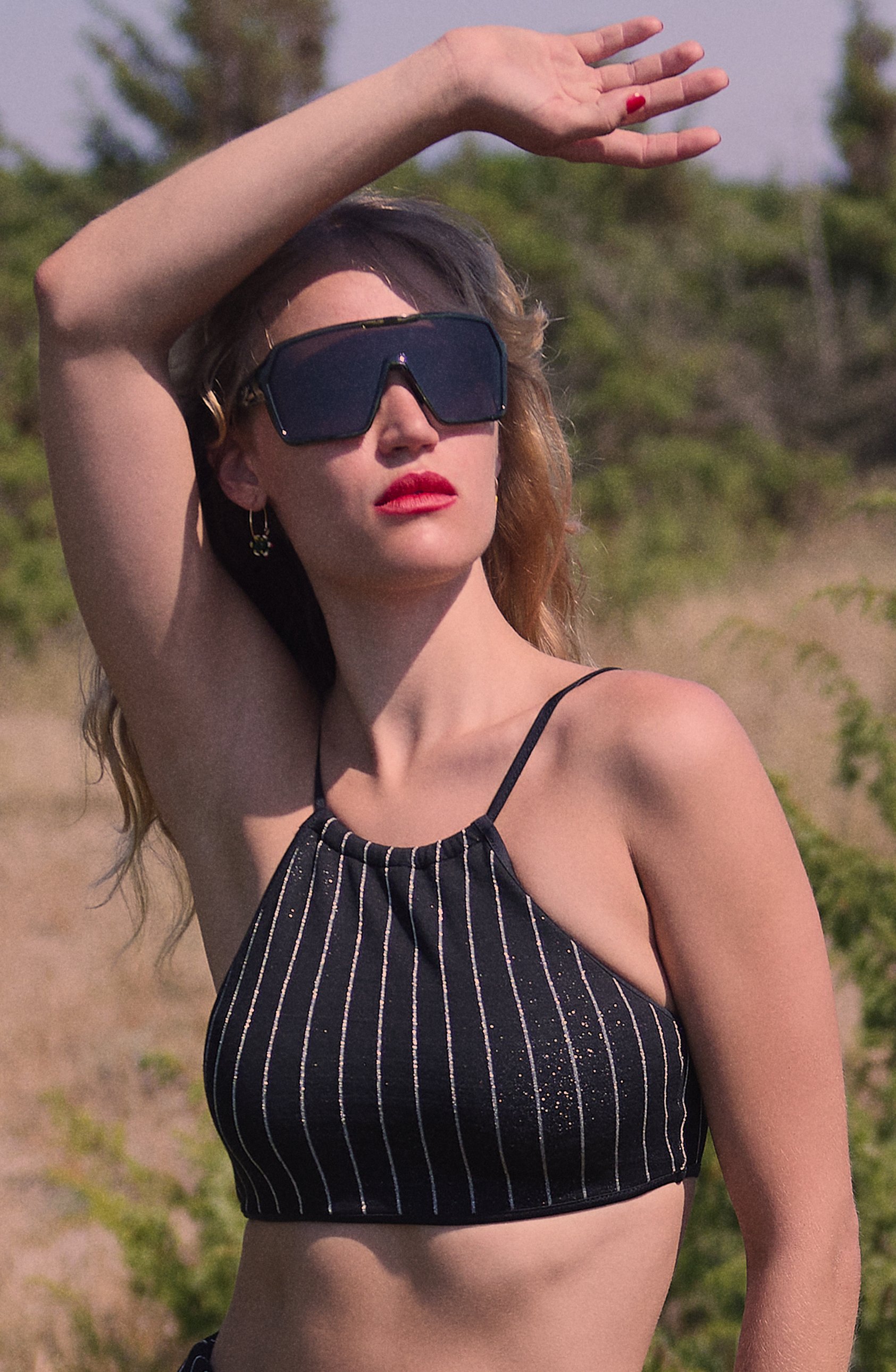 SAN SEBASTAINA bikini top in brigitte jersey lurex front.jpg