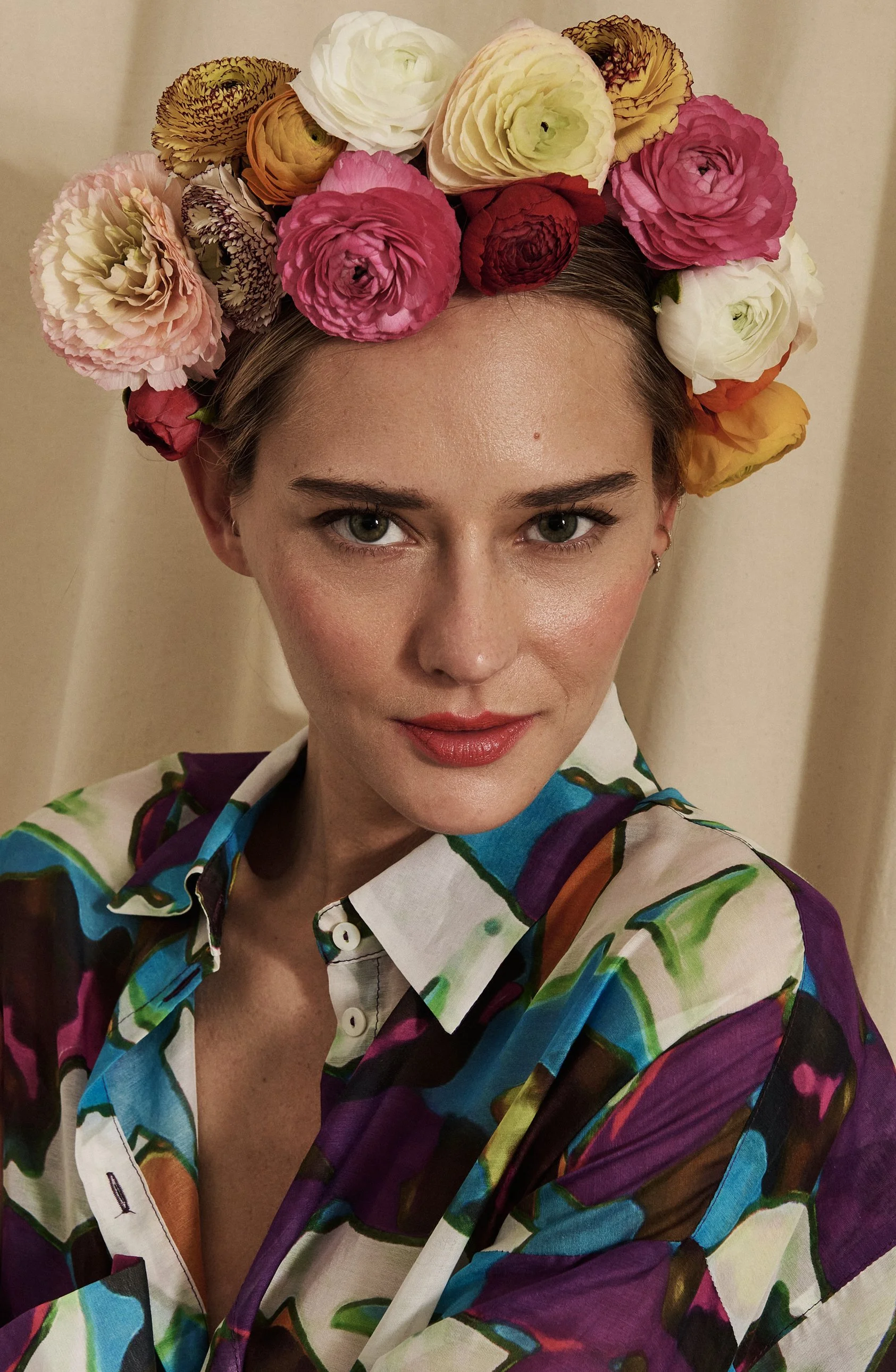 PANTELLERIA shirt + TARTANA pants cotton-silk voile kolam print portrait.jpg