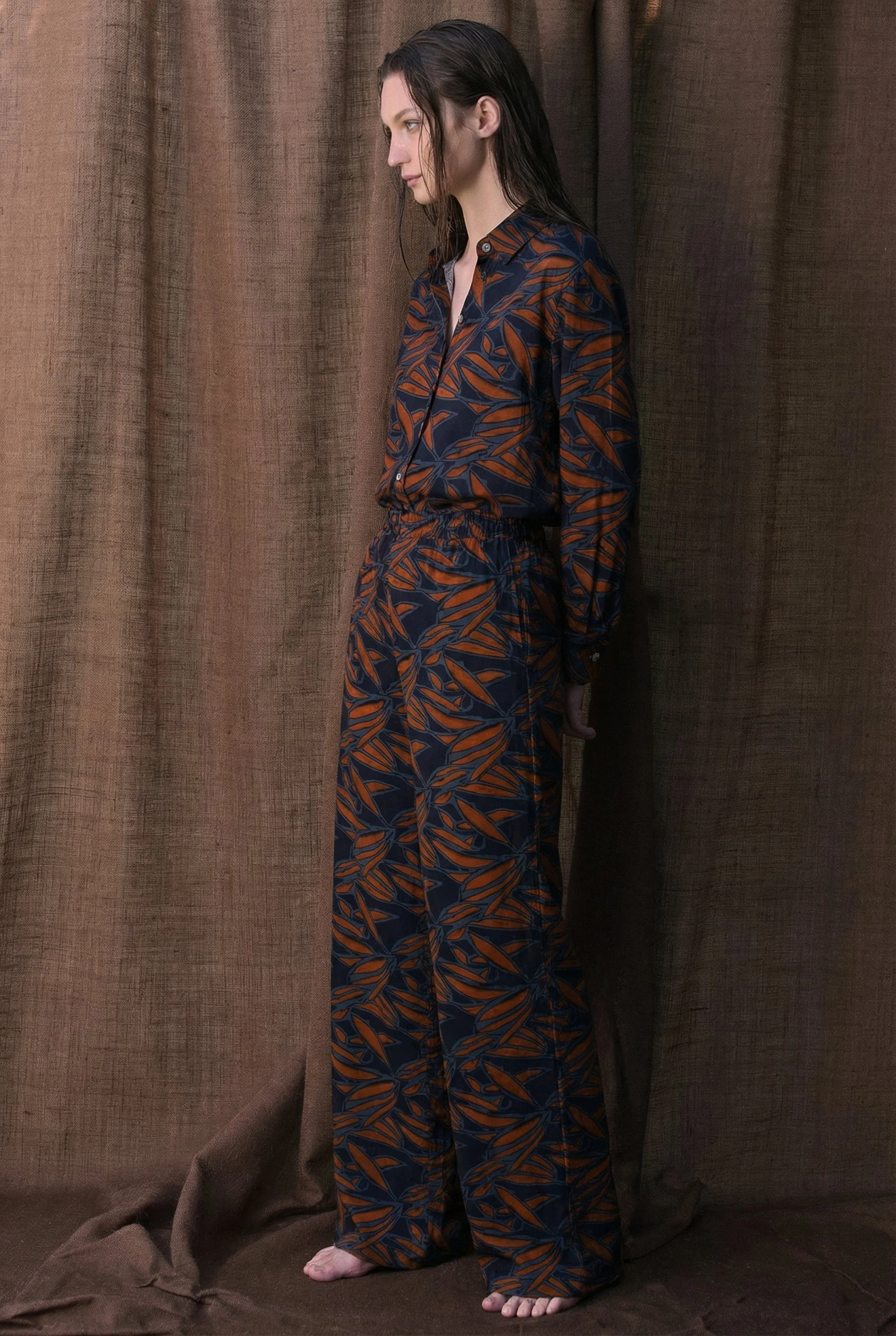 TARTANA pants + PANTELLERIA shirt in kamala print front.png