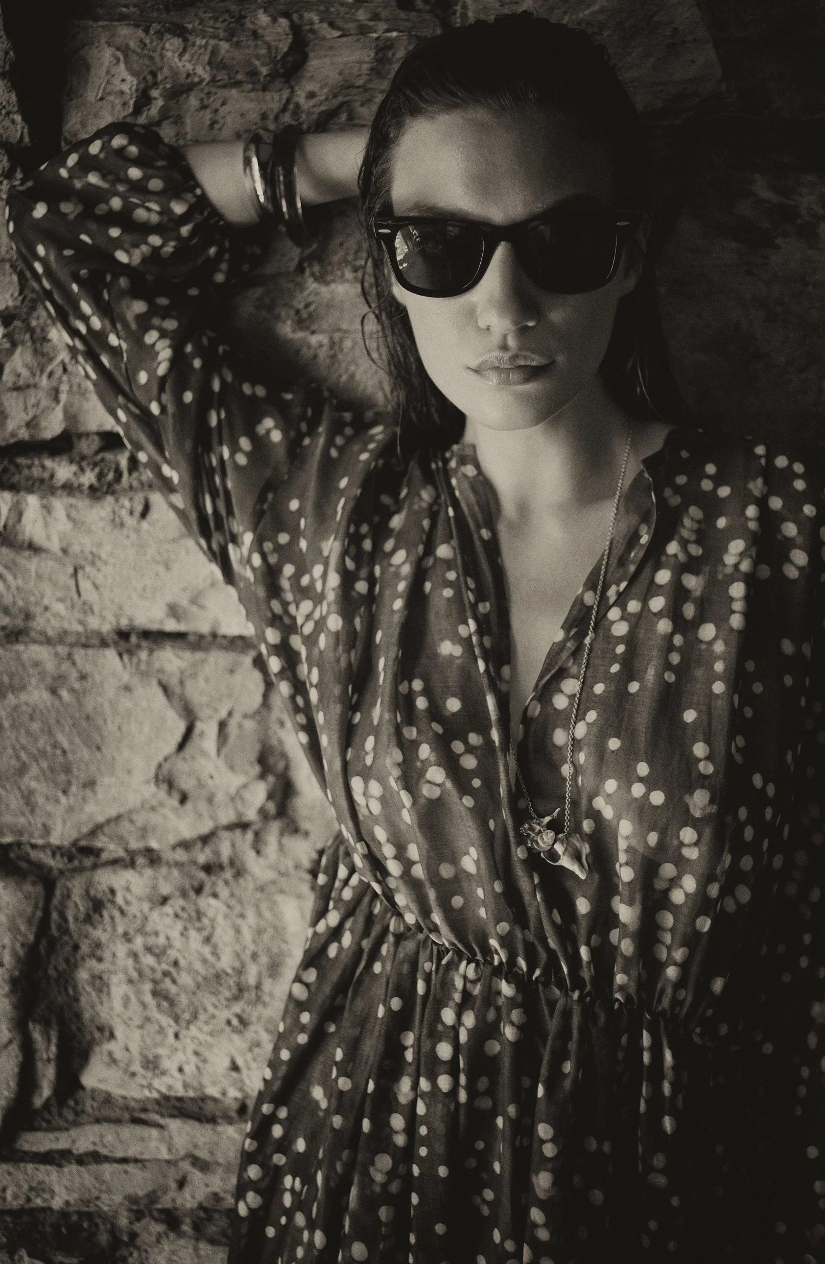 BANGALORE dress cotton-silk voile dilawi print detail b&w.jpg