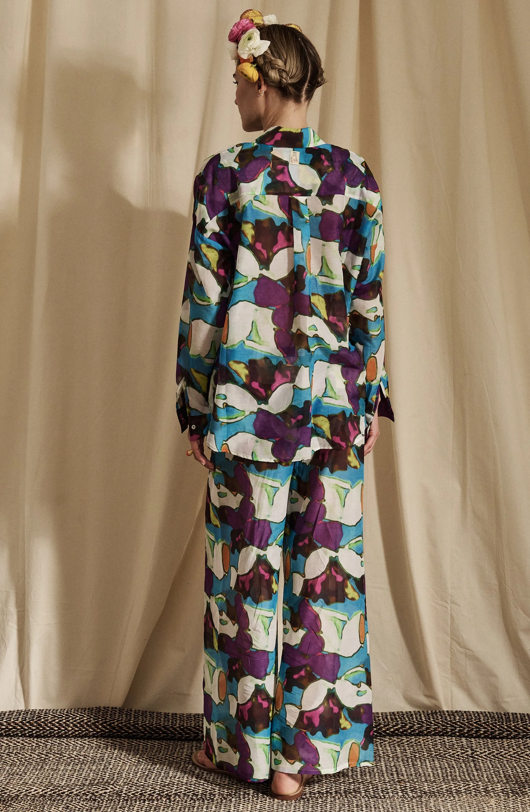 TARTANA pants + PANTELLERIA shirt cotton-silk voile kolam print back.jpg