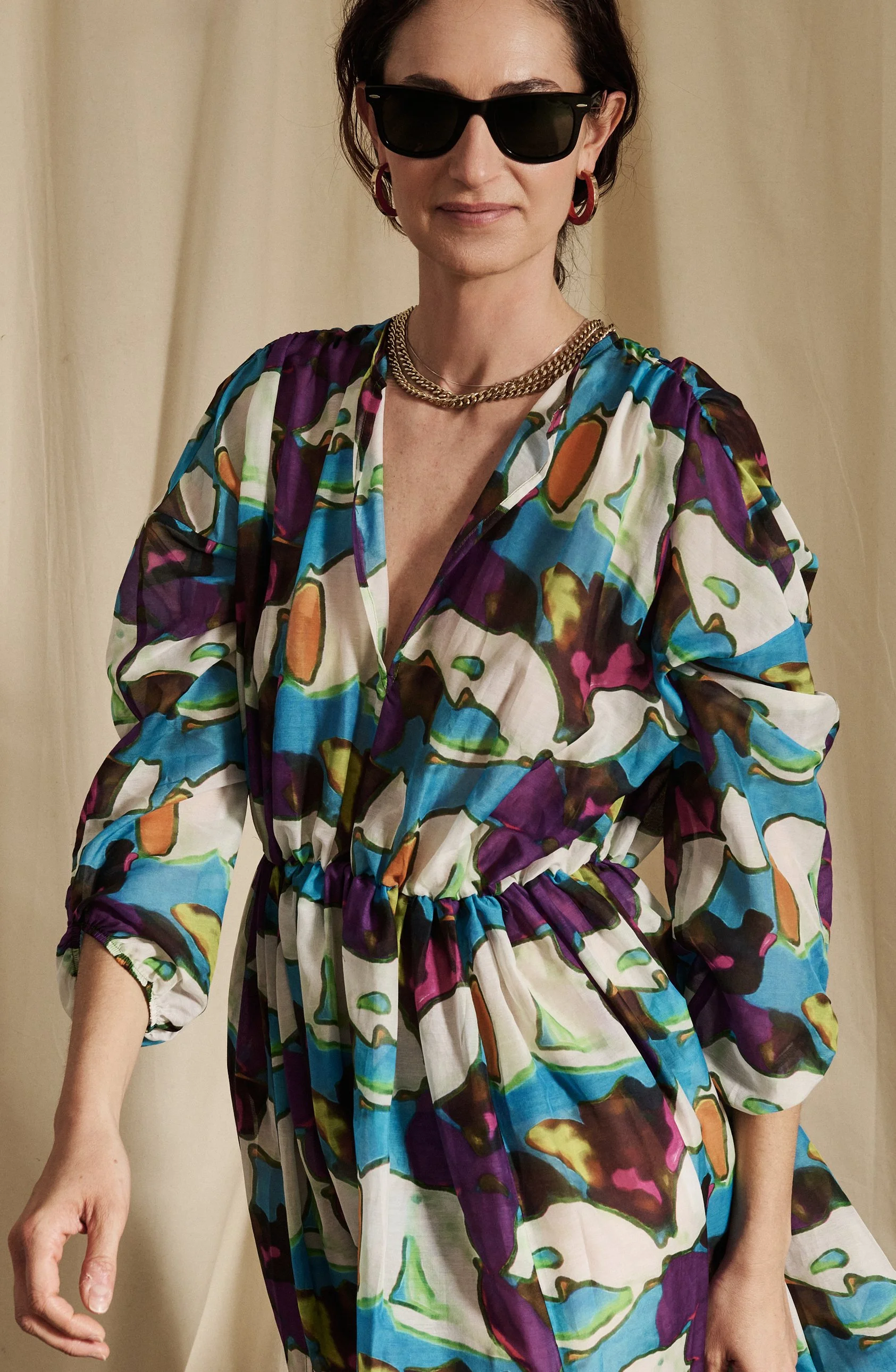 BANGALORE dress cotton-silk voile kolam print front detail.jpg