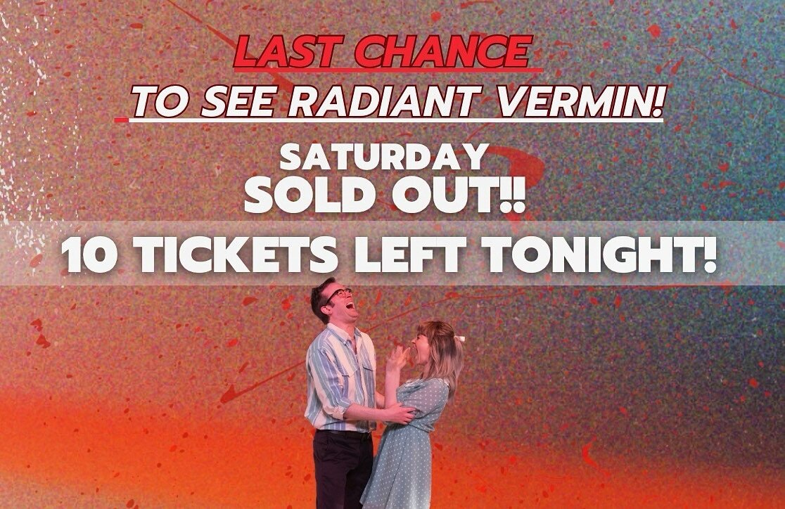 ✨LAST CHANCE!!!✨ ONLY 10 TICKETS LEFT FOR TONIGHT! Tomorrow night is SOLD OUT! 🎟️TICKET LINK IN BIO🎟️