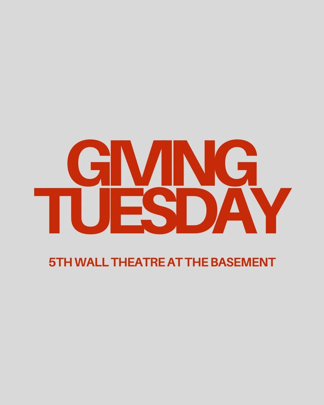 ✨Giving Tuesday at 5th Wall Theatre✨ 
Today is a day dedicated to generosity, community, and believing in the power of the arts to change lives. When you support a nonprofit theatre like 5th Wall, you are not just making a donation. You are investing