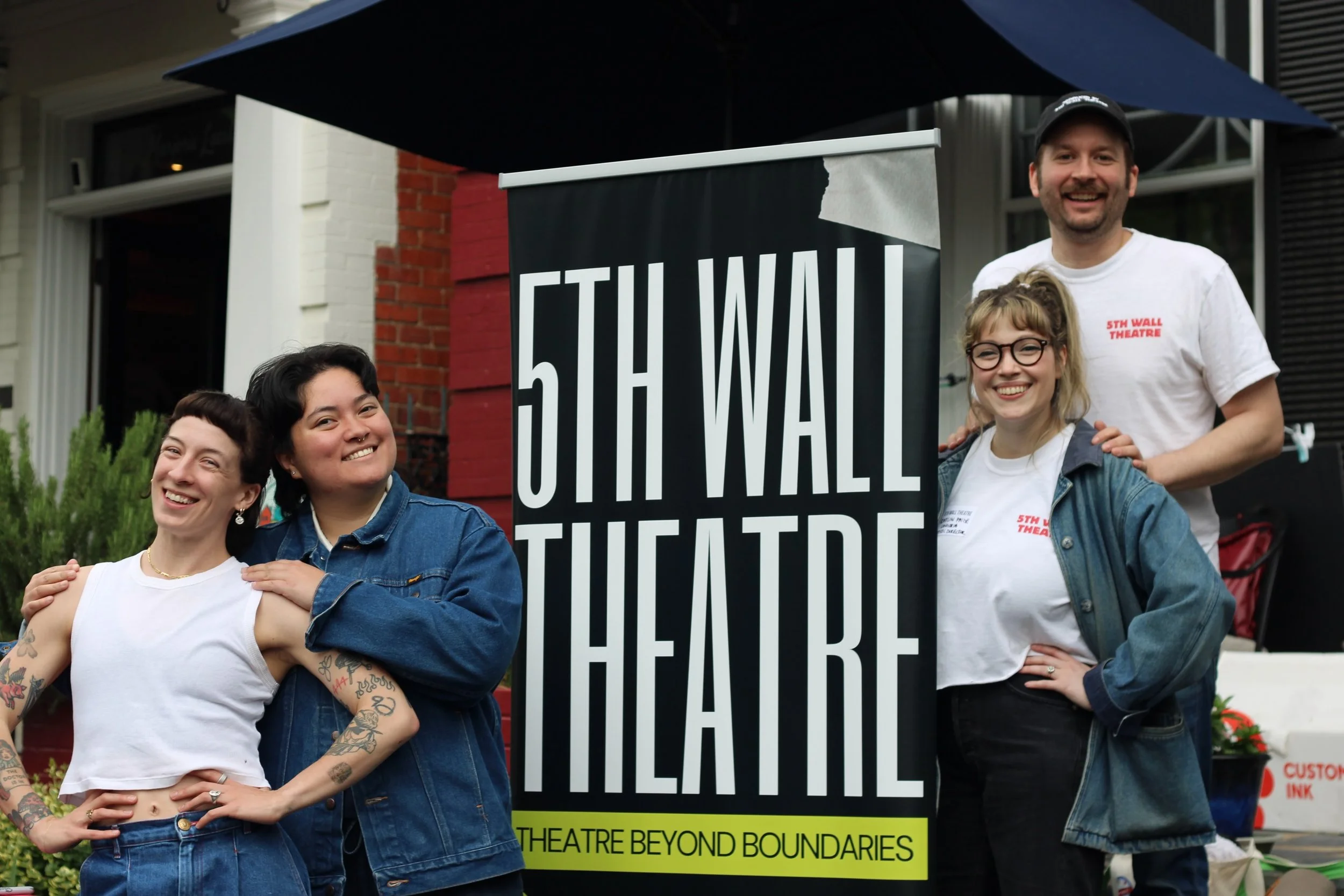 Day 1 of Porch Plays at @fanartsstroll was an incredible success! Thank you all who came to watch scenes and monologues from our amazing cast of performers. We can&rsquo;t wait to be back at it today! 

We are selling 5th Wall Theatre Merch, showcasi