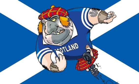 6 Nations Rugby Flags - Scotland
