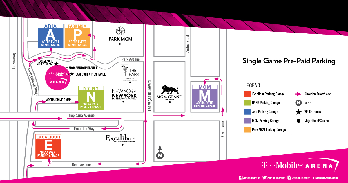 Figure 6. (Before) Current map of the T-Mobile Arena, where the iHeartRadio Music Festival takes place.