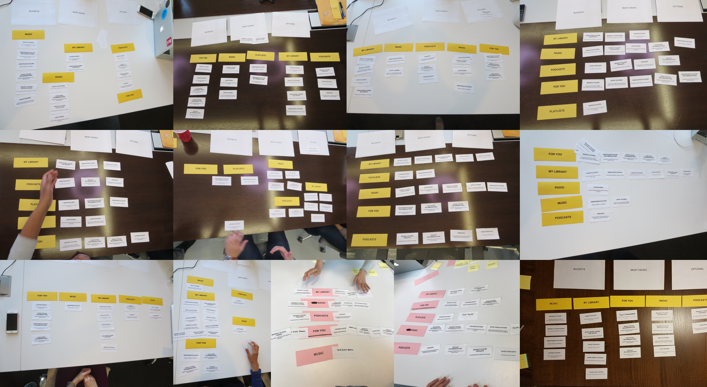 Figure 6. Card sorting activities in-person.