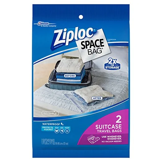 I'm not sponsored by Ziploc, but, this thing works like magic if you need to make room in your luggages.