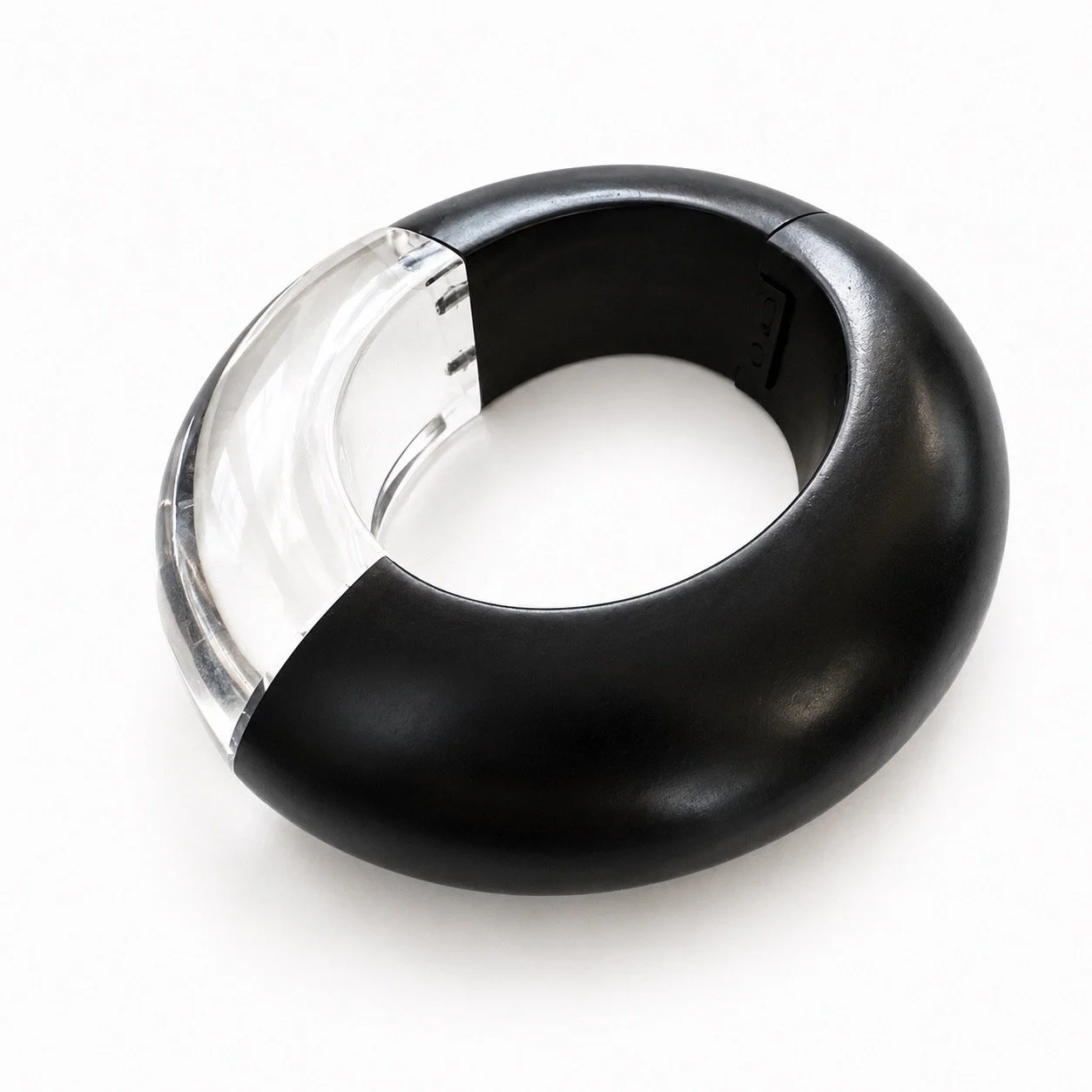Monies Black and Clear Cuff Bangle