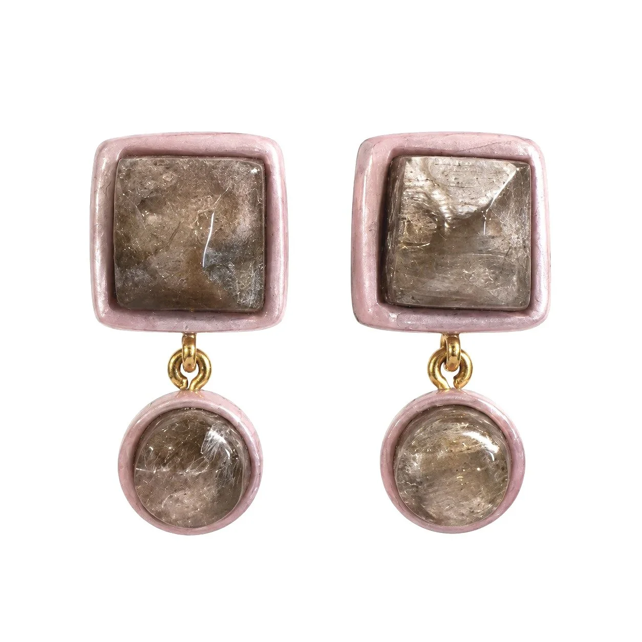 Dominique Denaive Purple Earrings