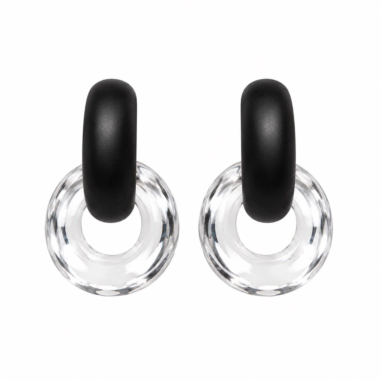 Monies Black Lucite Ebony Earrings
