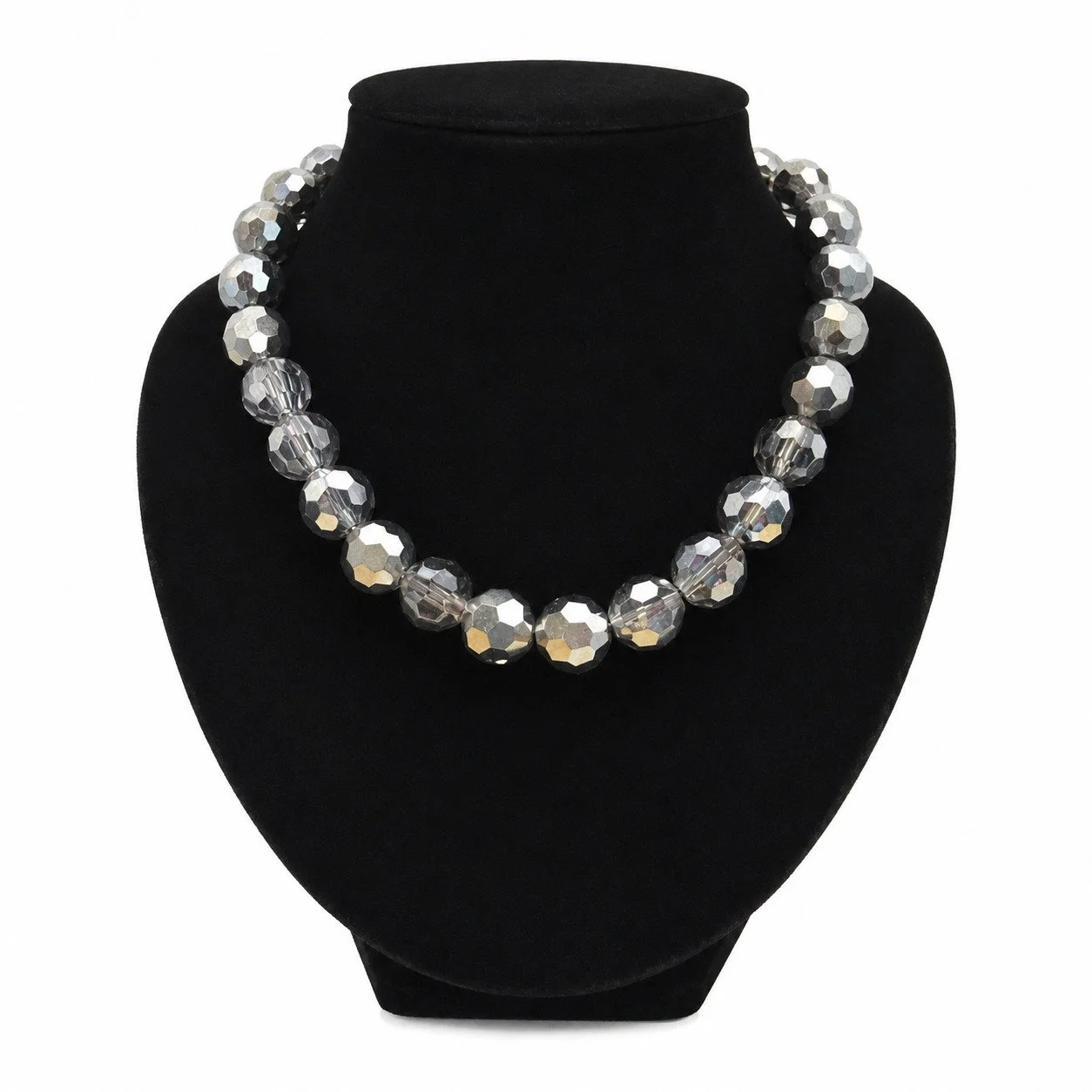 Silver Diamonds Short Necklace