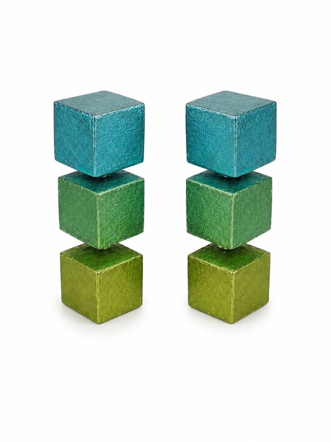 Monies Geometric Cube Clip On Earrings