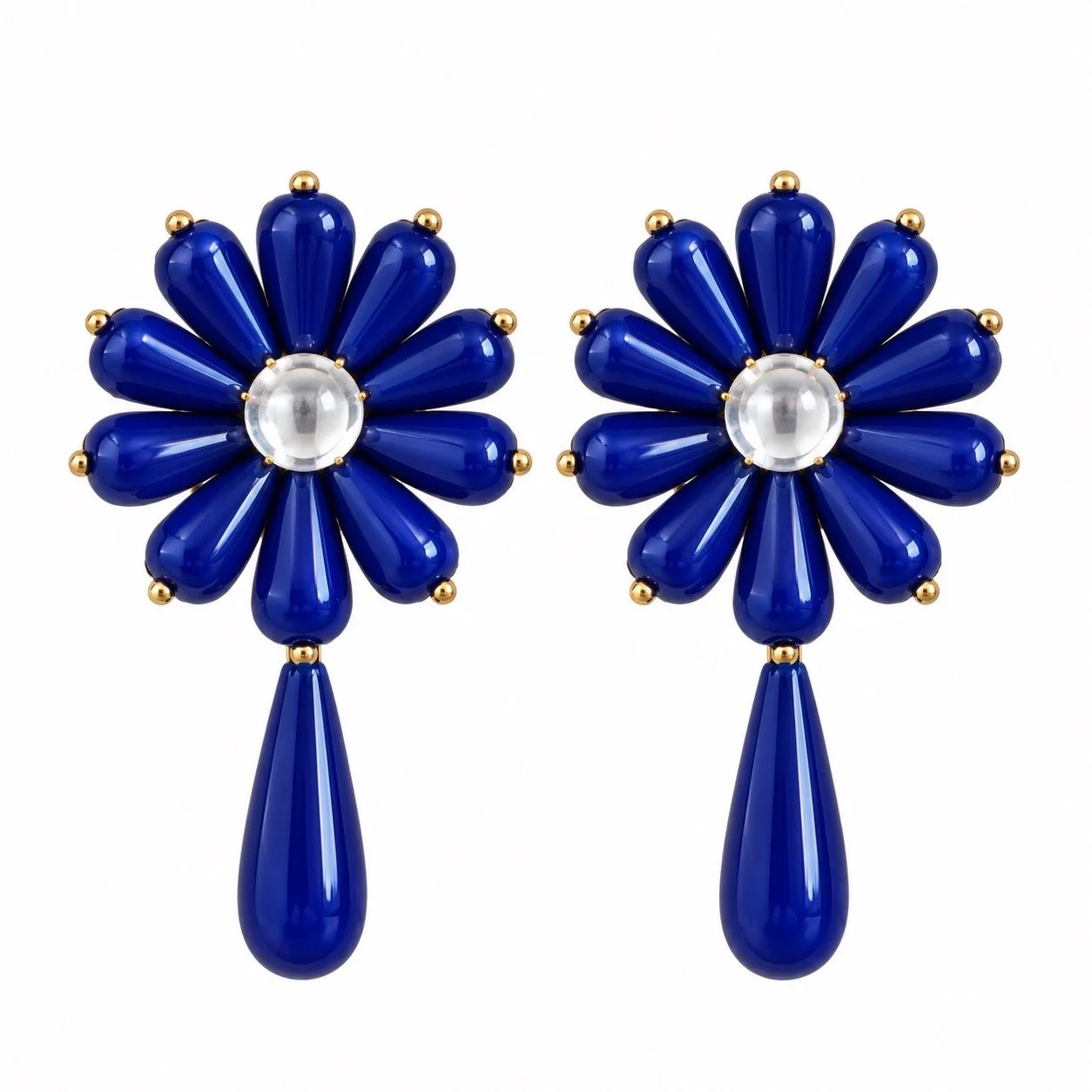 Marion Godart Blue Daisy Earrings