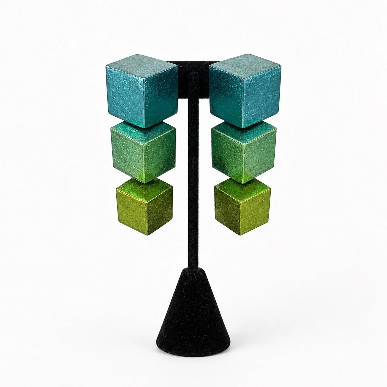 Monies Geometric Cube Clip On Earrings
