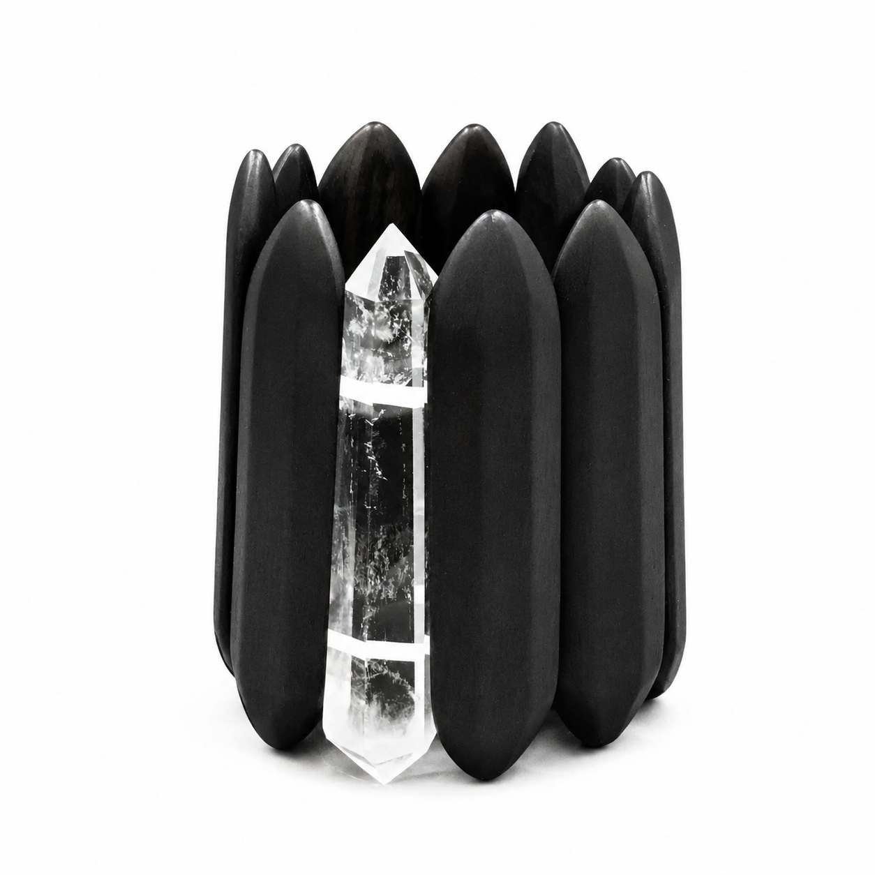 Isidore Domingo West African Quartz and Ebony Cuff