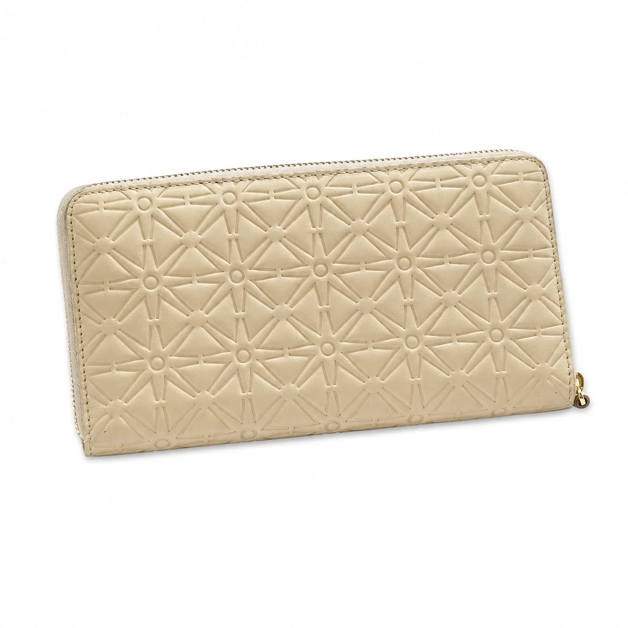 COMME des GARÇONS Cream / Off-White Star Embossed Long Wallet