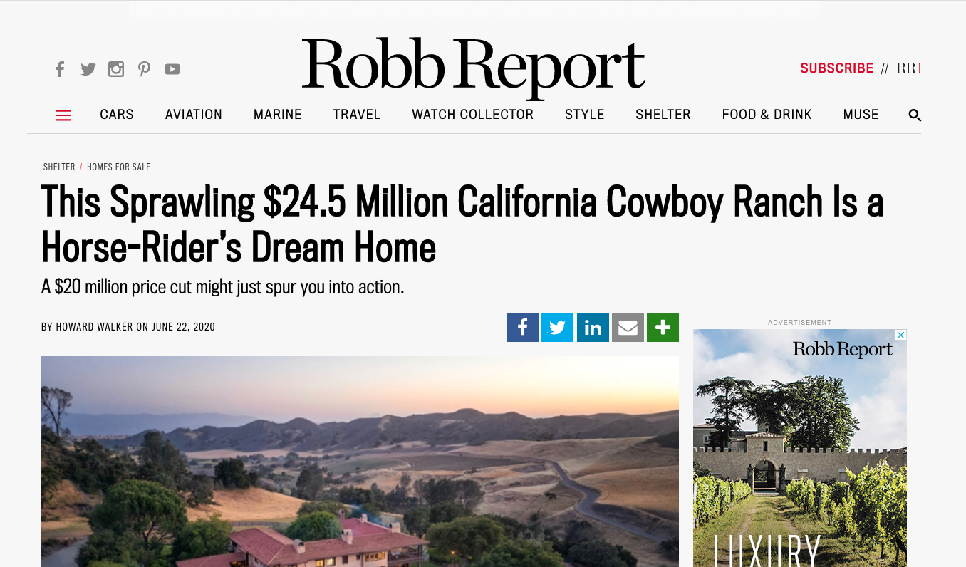 This Sprawling $24.5 Million California Cowboy Ranch Is a Horse-Rider’s Dream Home