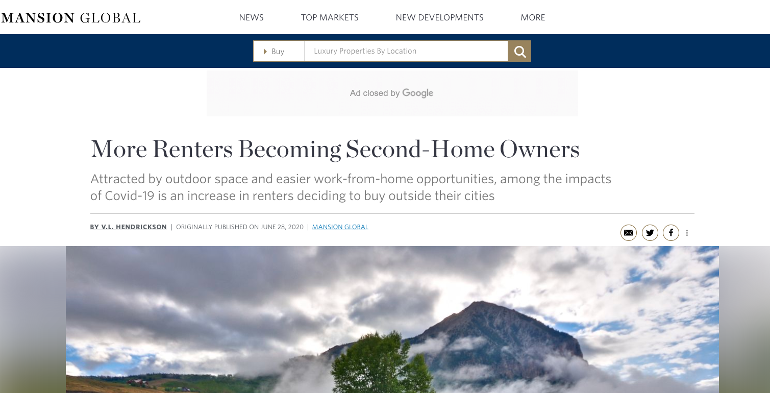 More Renters Becoming Second-Home Owners