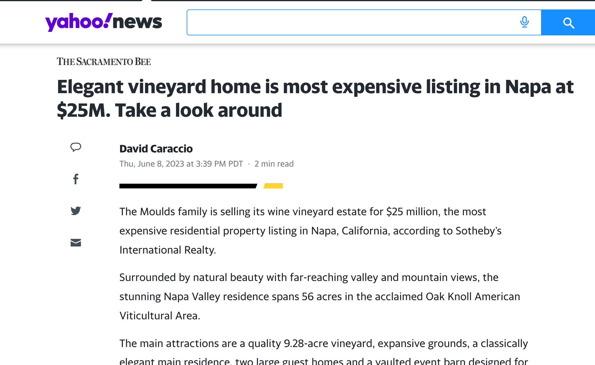 Elegant vineyard home is most expensive listing in Napa at $25M. Take a look around