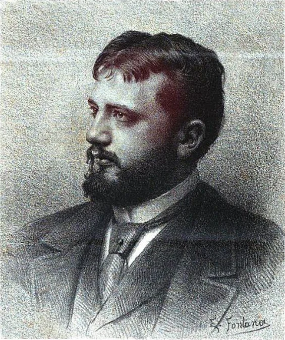 Navarini in 1879 (etching by E. Fontana)
