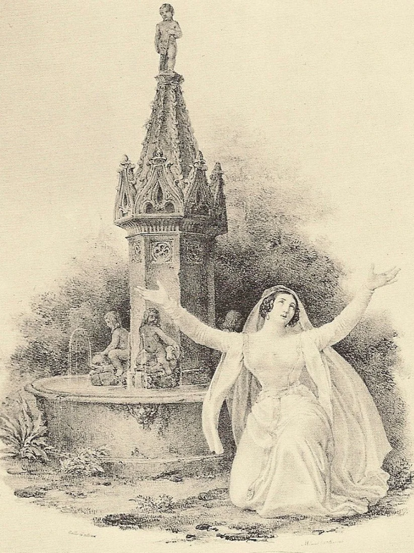 Henriette Méric-Lalande as Alaide, La Straniera, Teatro alla Scala, Milano, 1829