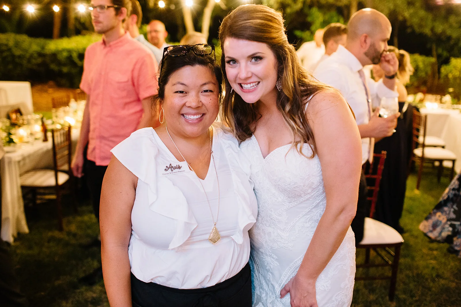 Kalah with her planner, Avis Glenister of Peach and Pearl Events.