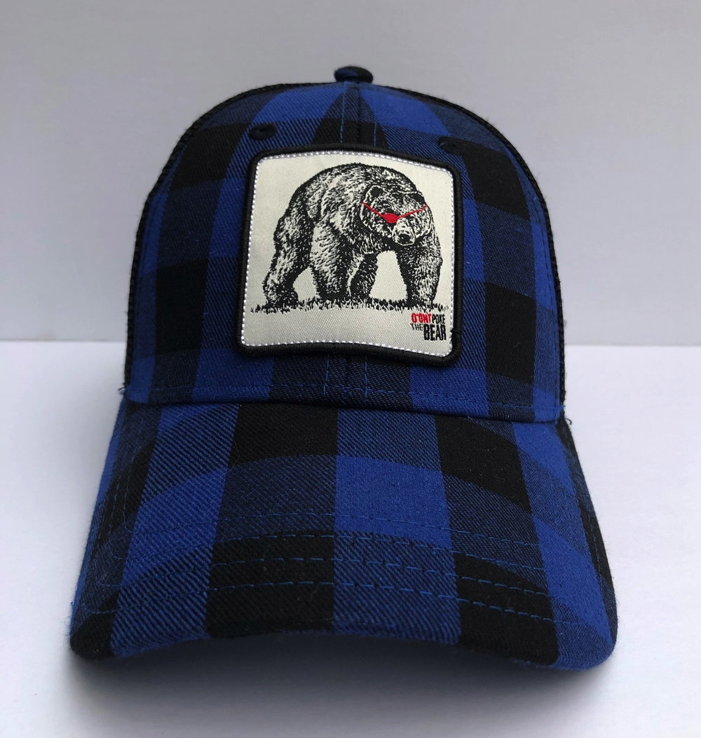 Blue Buffalo Check Trucker Hat — Poke the Bear