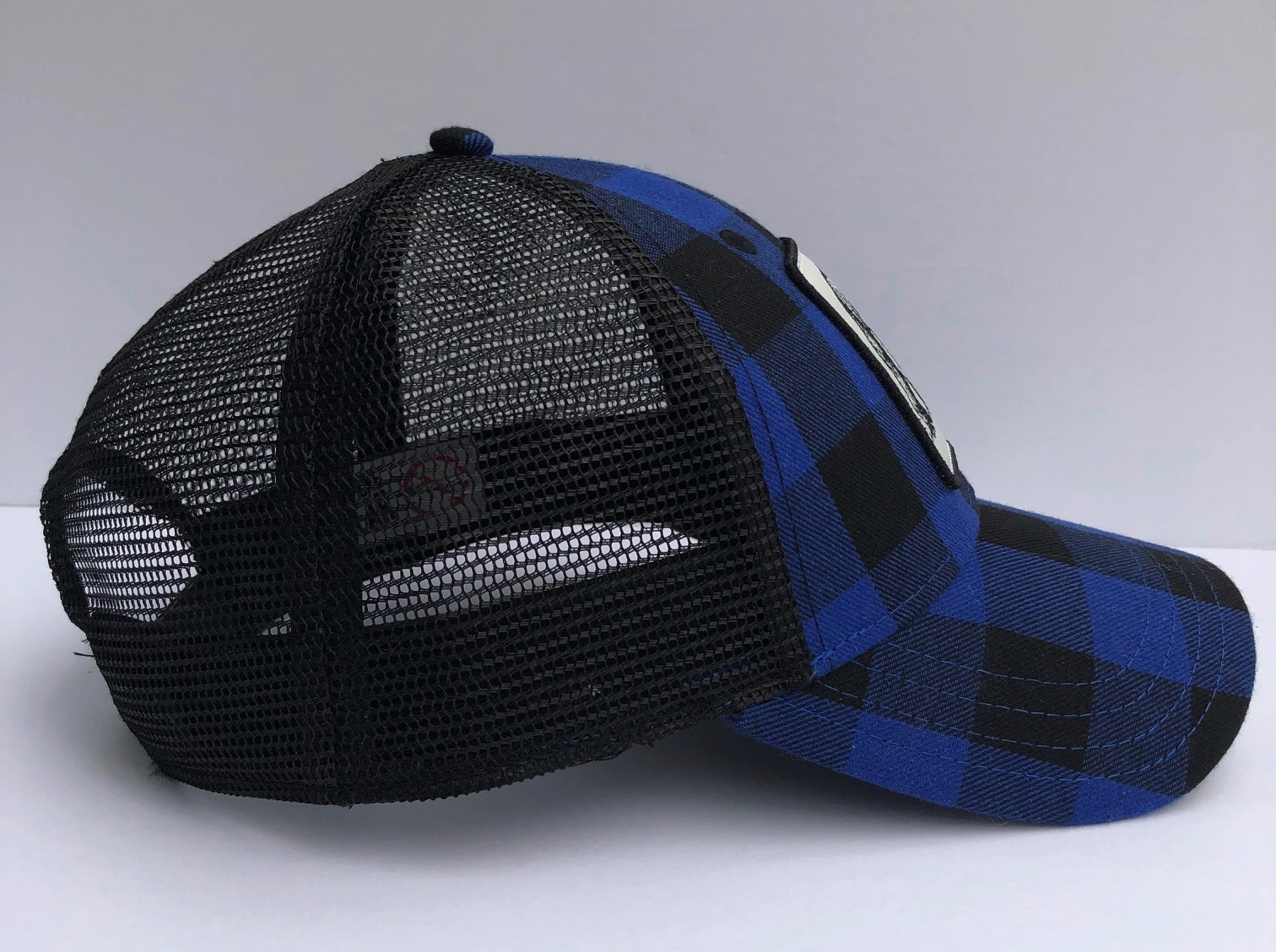Blue Buffalo Check Trucker Hat — D'Ont 